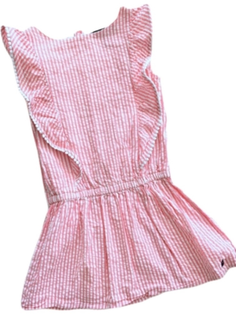 Nautica Pink and White striped Seersucker Bloomer Dress